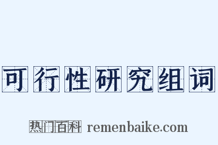 可行性研究组词是什么意思的图片